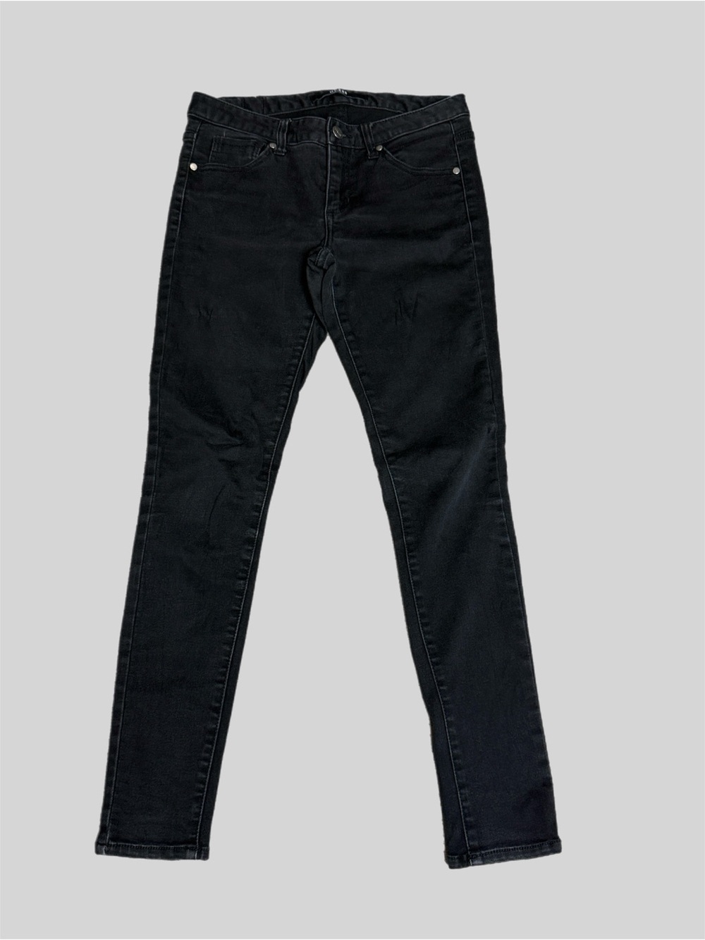 GUESS Women's Black Low-Rise Skinny Jeans Black Wash Sz 27
